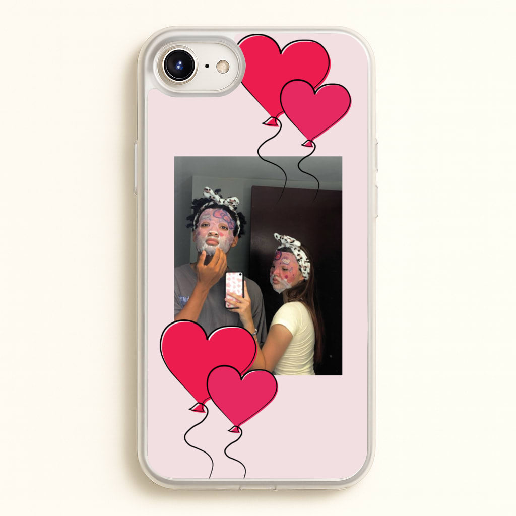 Heart Balloons - Personalised Couples - Personalised Valentine's Day Phone Case for iPhone 6 / 7 / 8 / SE