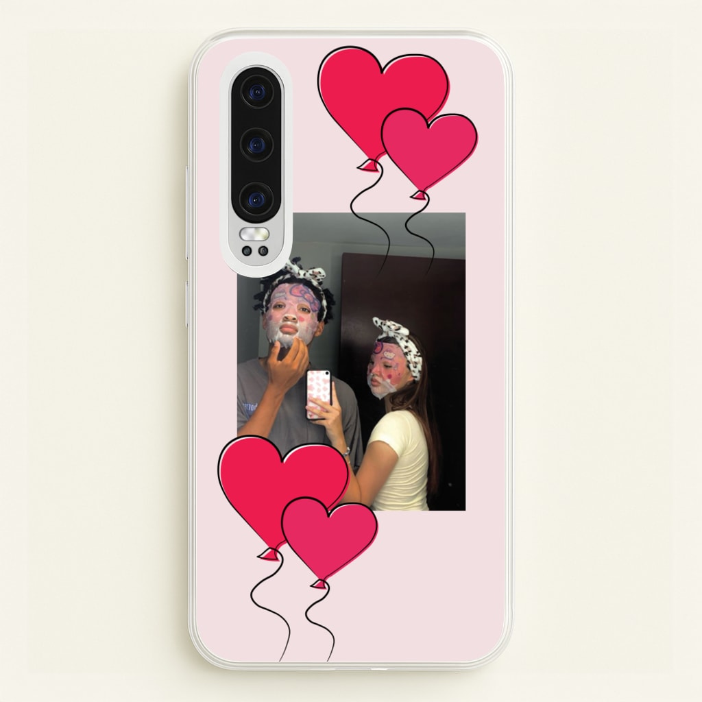 Heart Balloons - Personalised Couples - Personalised Valentine's Day Phone Case for Huawei P30