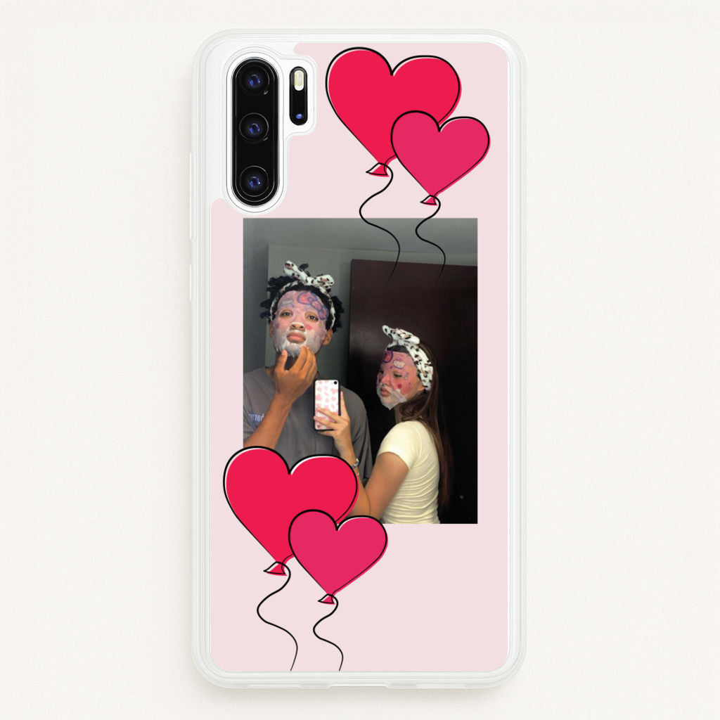 Heart Balloons - Personalised Couples - Personalised Valentine's Day Phone Case for Huawei P30 Pro