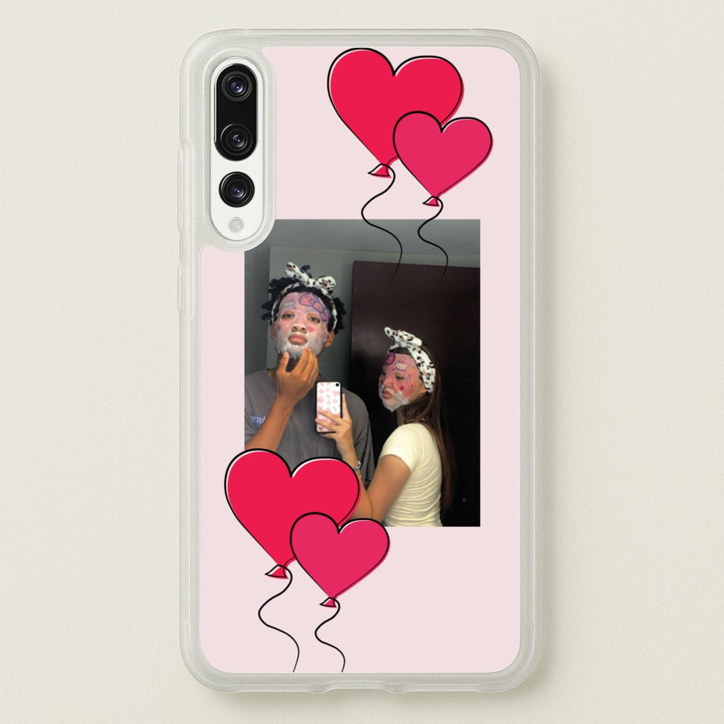 Heart Balloons - Personalised Couples - Personalised Valentine's Day Phone Case for Huawei P20 Pro