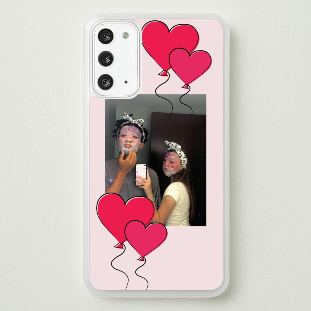 Heart Balloons - Personalised Couples - Personalised Valentine's Day Phone Case for Galaxy Note 20