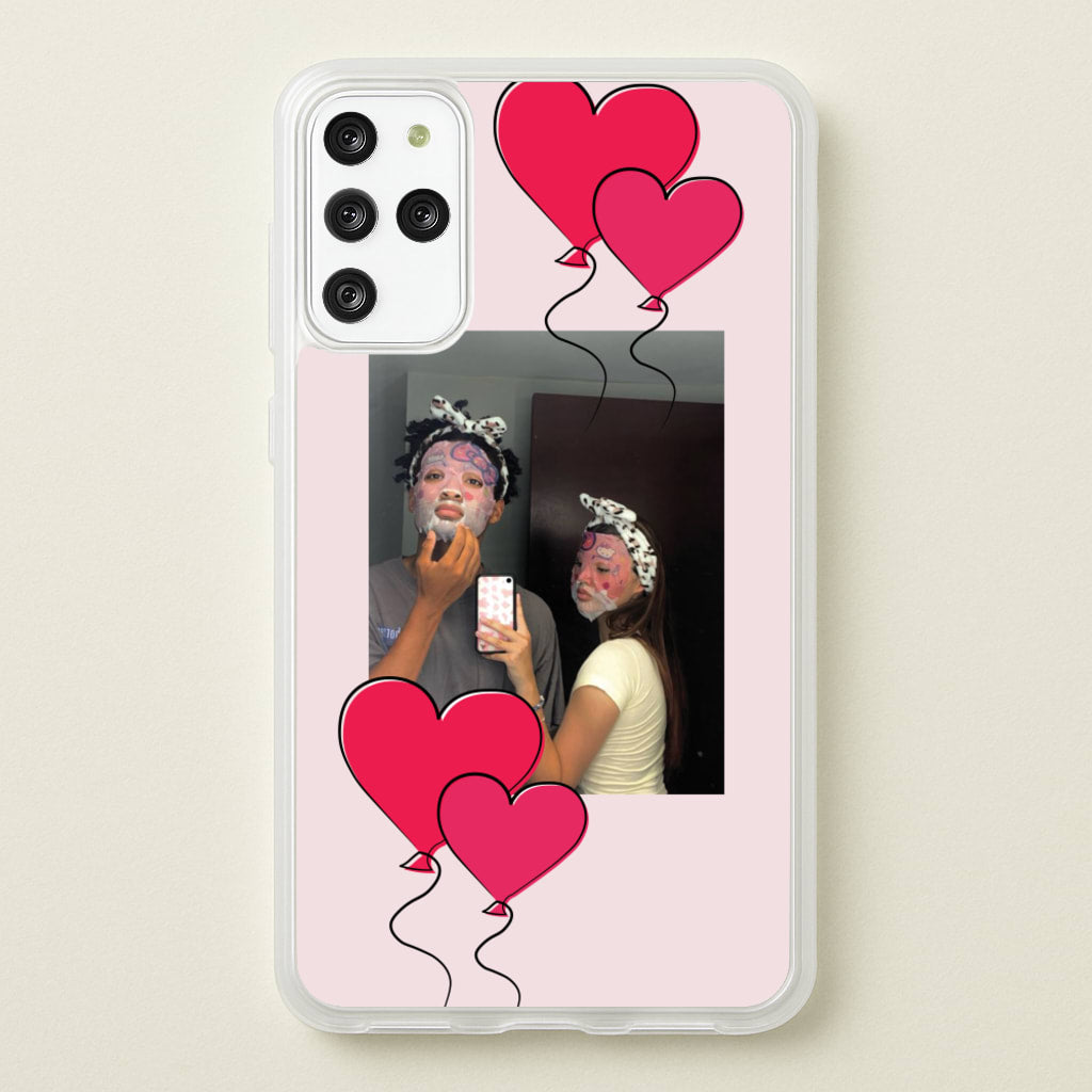 Heart Balloons - Personalised Couples - Personalised Valentine's Day Phone Case for Galaxy S20 Plus