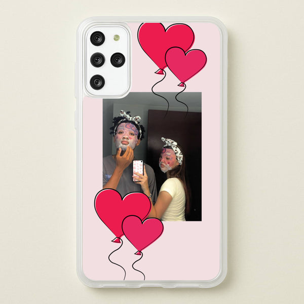 Heart Balloons - Personalised Couples - Personalised Valentine's Day Phone Case for Galaxy S20 Plus