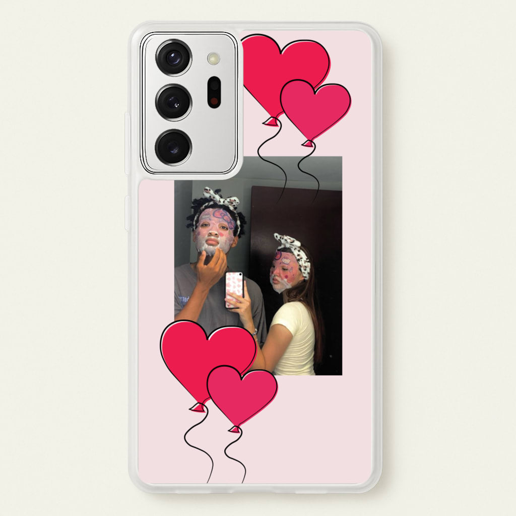 Heart Balloons - Personalised Couples - Personalised Valentine's Day Phone Case for Galaxy Note 20 Ultra
