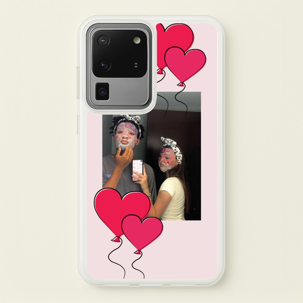 Heart Balloons - Personalised Couples - Personalised Valentine's Day Phone Case for Galaxy S20 Ultra