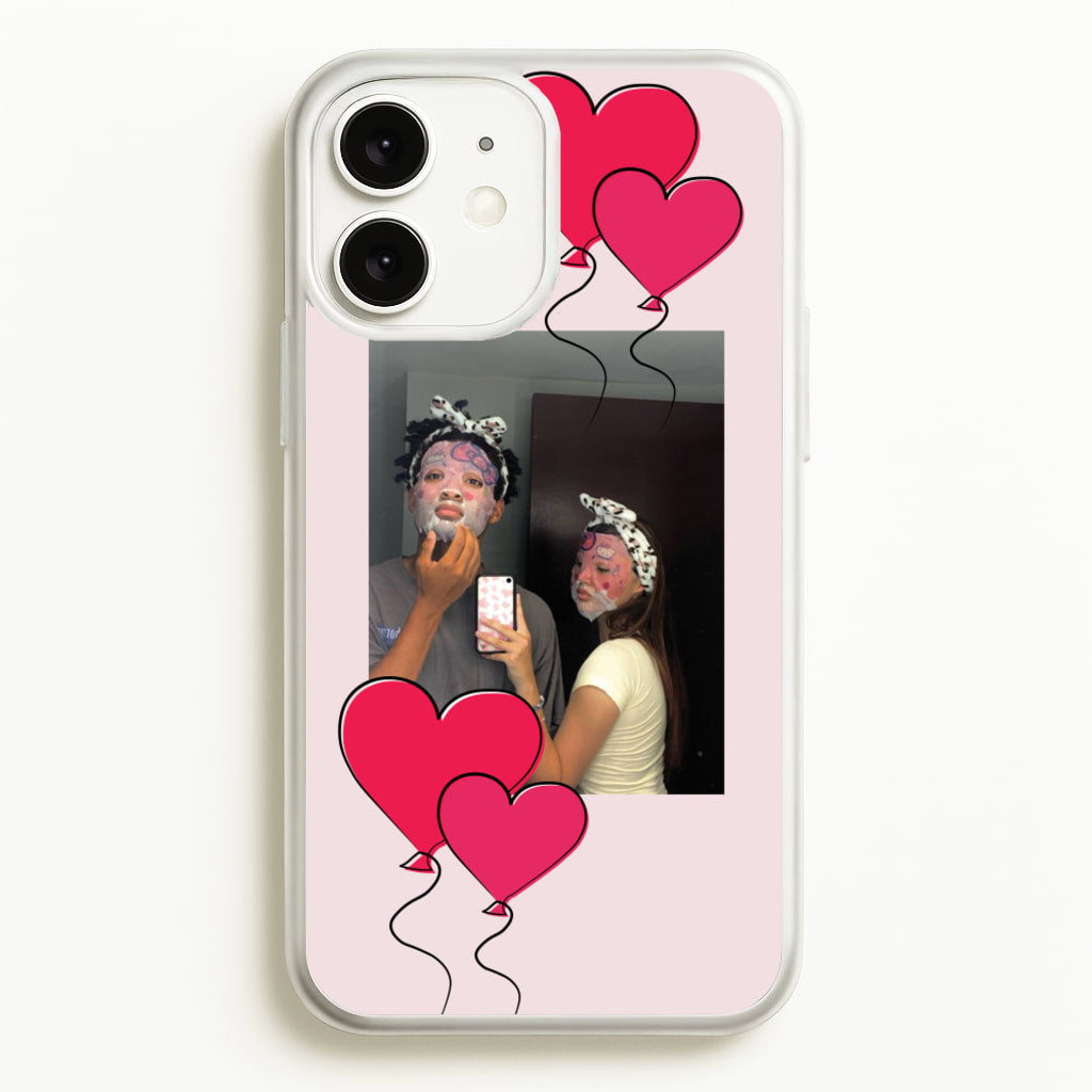 Heart Balloons - Personalised Couples - Personalised Valentine's Day Phone Case for iPhone 11