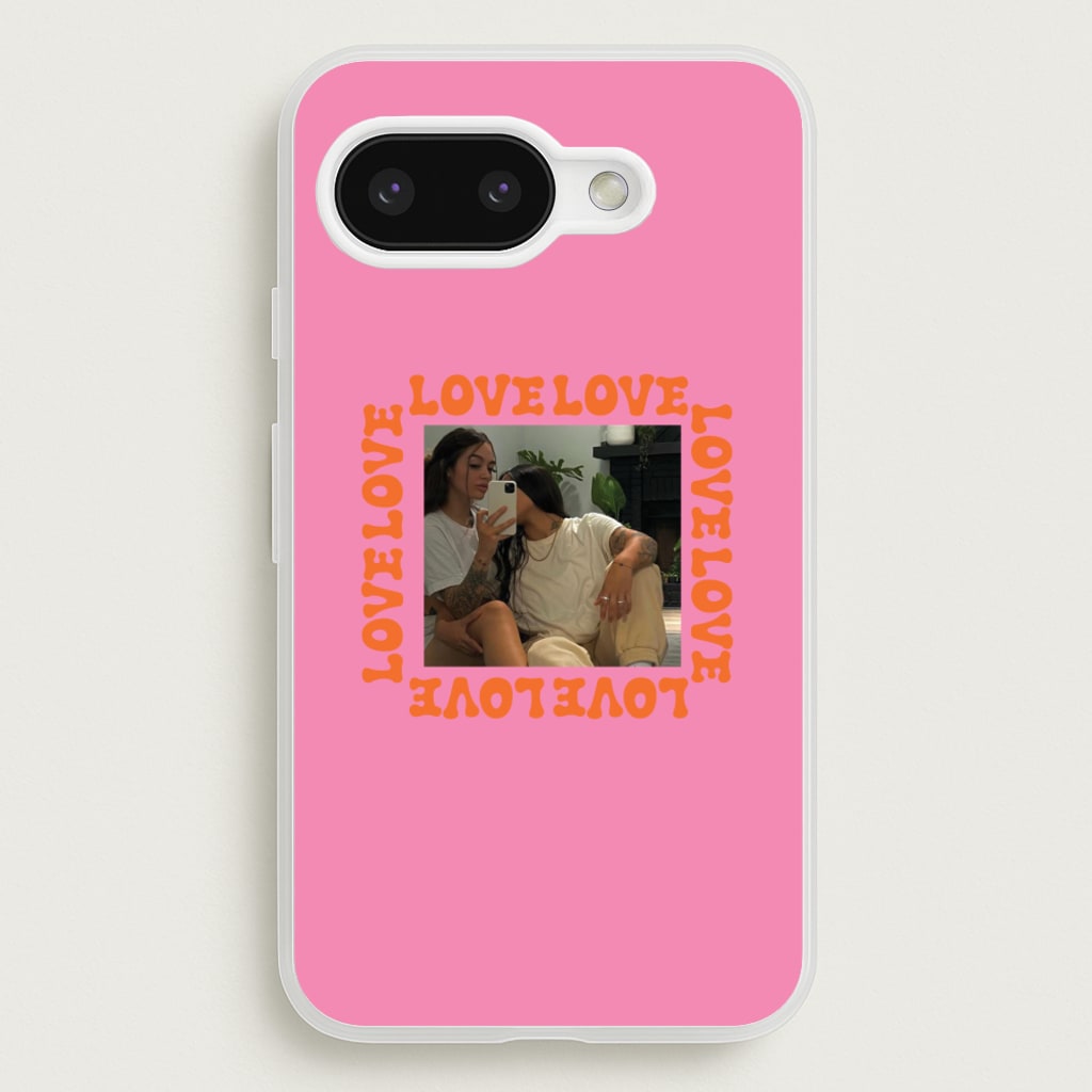 Love, Love, Love - Personalised Couples - Personalised Valentine's Day Phone Case for Google Pixel 9a