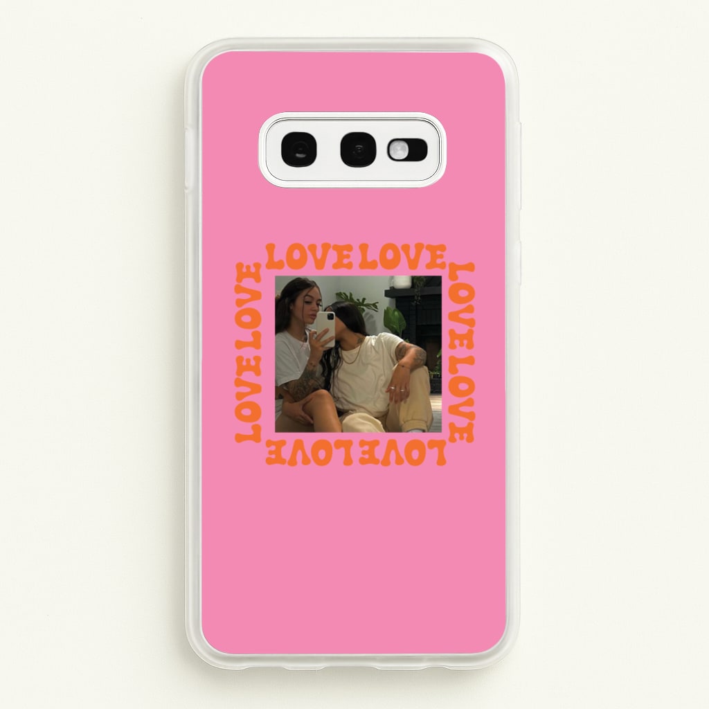 Love, Love, Love - Personalised Couples - Personalised Valentine's Day Phone Case for Galaxy S10e