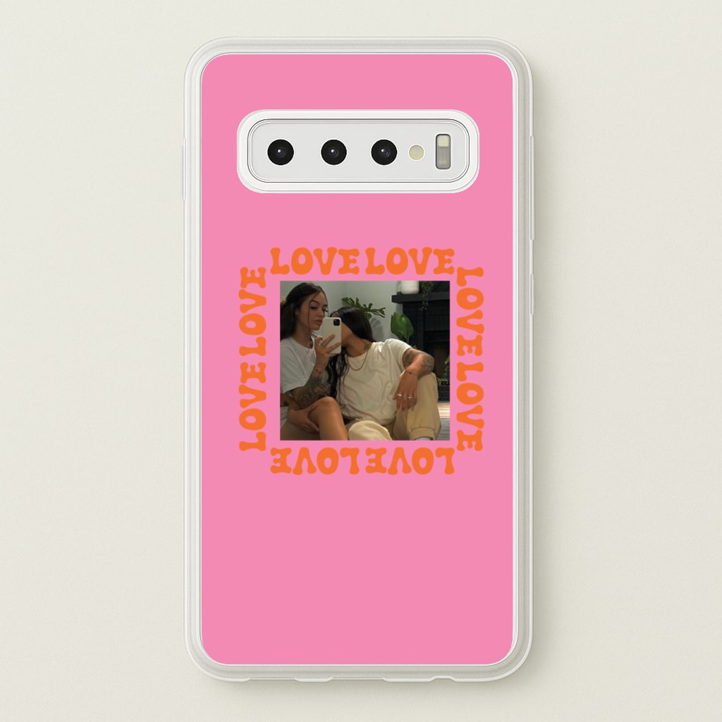 Love, Love, Love - Personalised Couples - Personalised Valentine's Day Phone Case for Galaxy S10 Plus