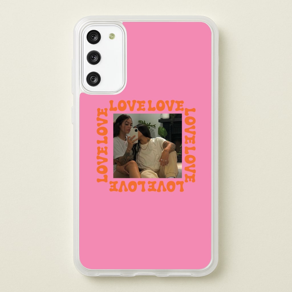 Love, Love, Love - Personalised Couples - Personalised Valentine's Day Phone Case for Galaxy S20