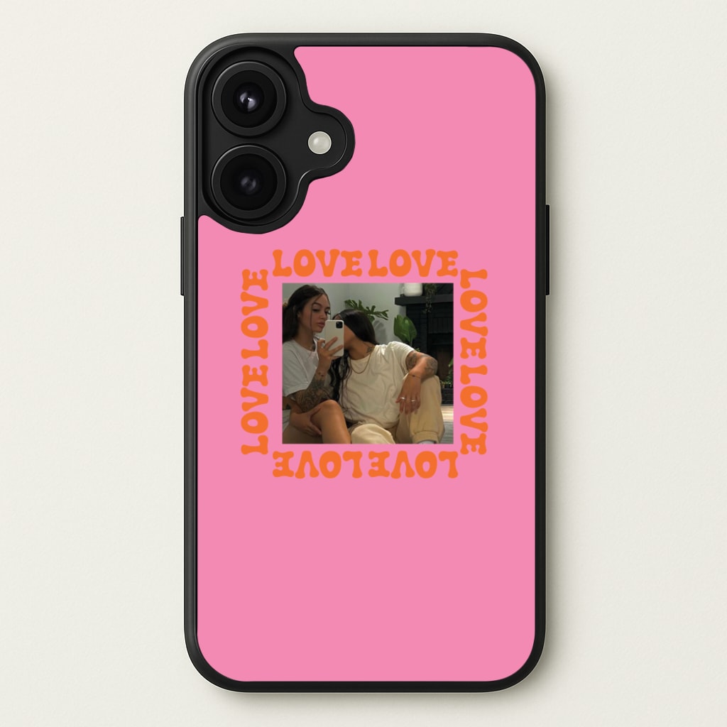 Love, Love, Love - Personalised Couples Phone Case for iPhone 17