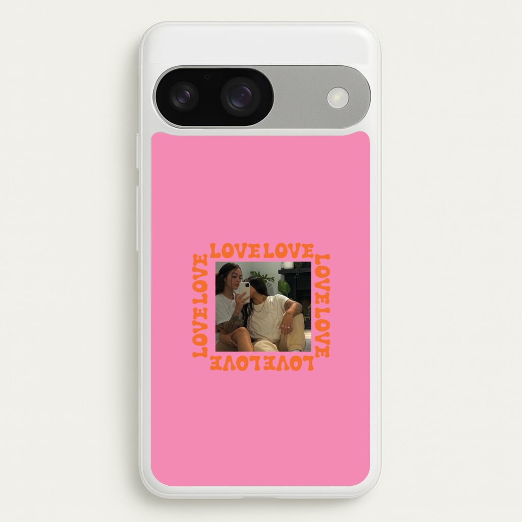 Love, Love, Love - Personalised Couples - Personalised Valentine's Day Phone Case for Google Pixel 9 / 9 Pro