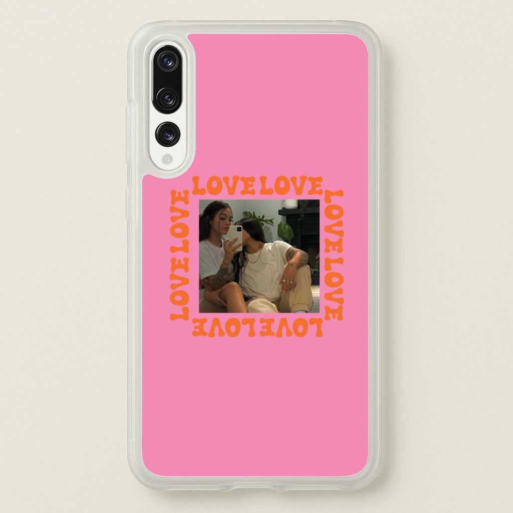 Love, Love, Love - Personalised Couples - Personalised Valentine's Day Phone Case for Huawei P20 Pro