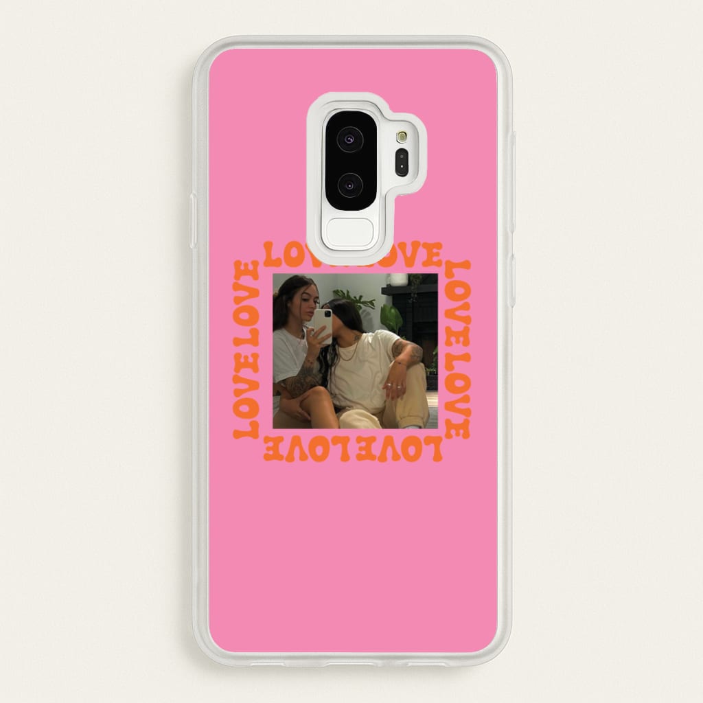 Love, Love, Love - Personalised Couples - Personalised Valentine's Day Phone Case for Galaxy S9 Plus