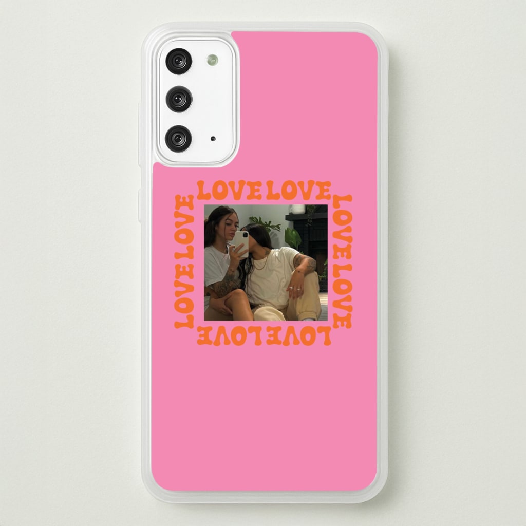 Love, Love, Love - Personalised Couples - Personalised Valentine's Day Phone Case for Galaxy Note 20