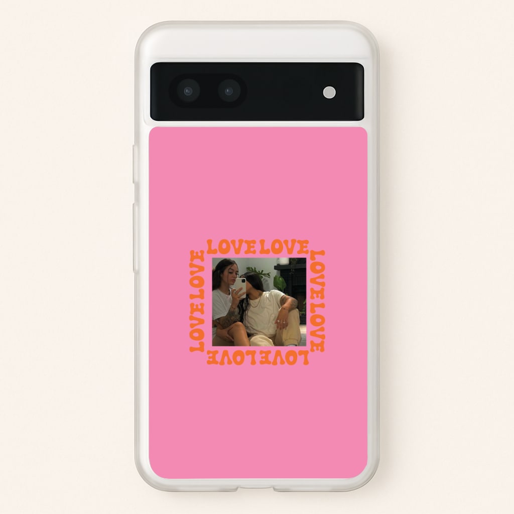 Love, Love, Love - Personalised Couples - Personalised Valentine's Day Phone Case for Google Pixel 7a