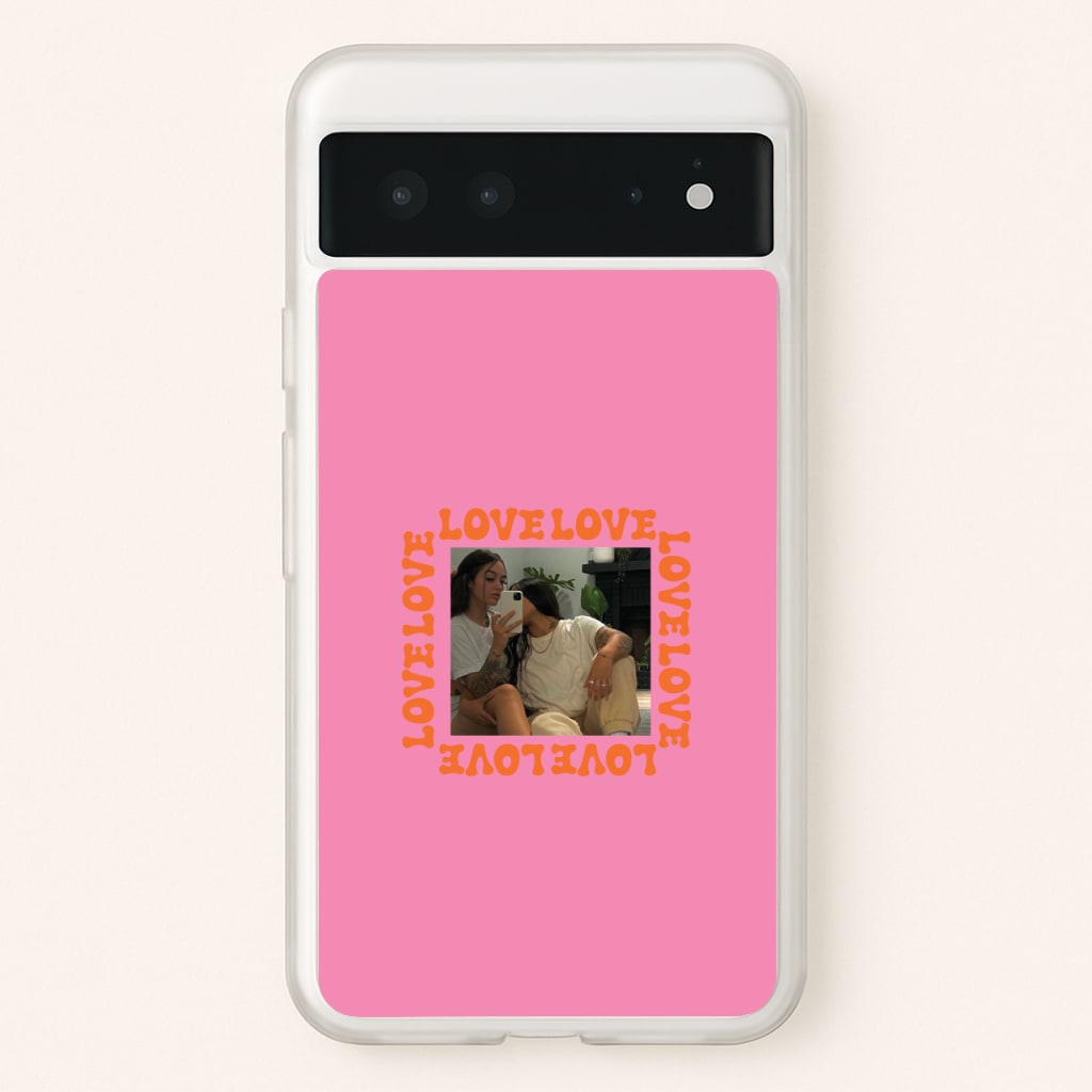 Love, Love, Love - Personalised Couples - Personalised Valentine's Day Phone Case for Google Pixel 6