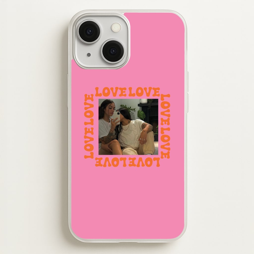 Love, Love, Love - Personalised Couples - Personalised Valentine's Day Phone Case for iPhone 13