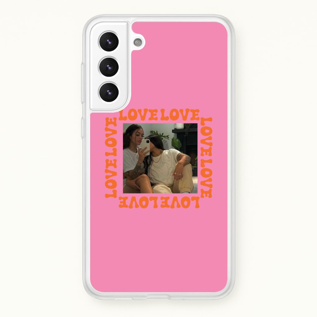 Love, Love, Love - Personalised Couples - Personalised Valentine's Day Phone Case for Galaxy S21FE