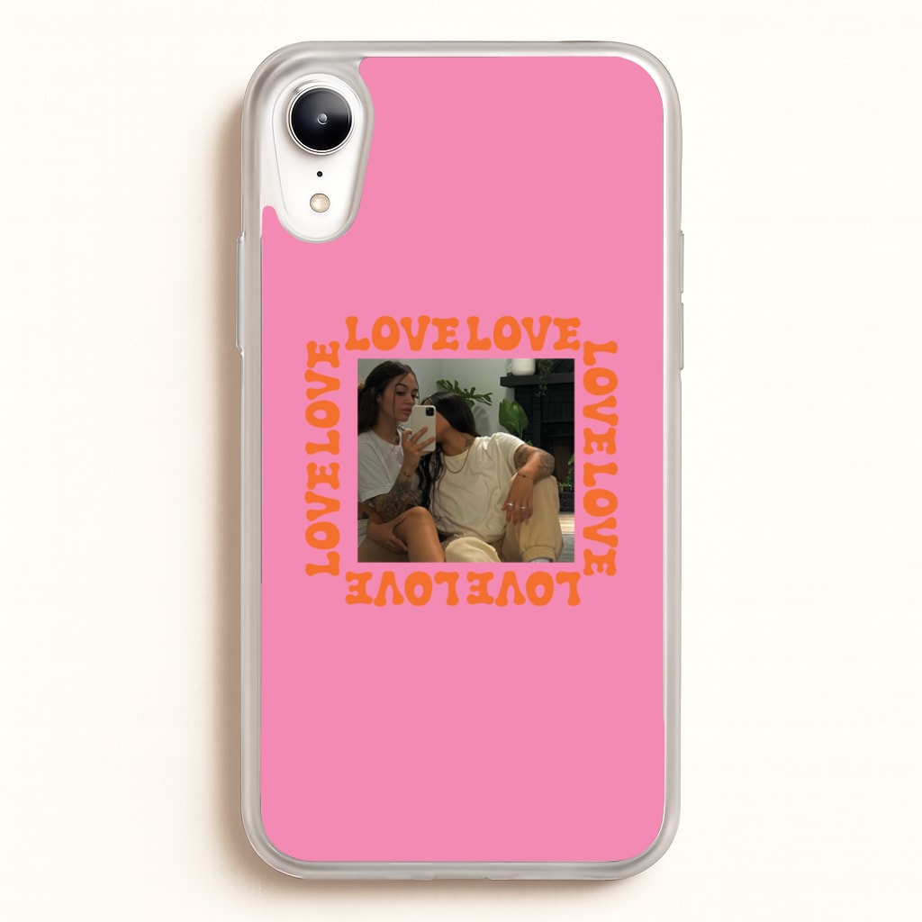 Love, Love, Love - Personalised Couples - Personalised Valentine's Day Phone Case for iPhone XR