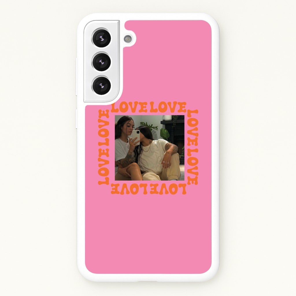 Love, Love, Love - Personalised Couples - Personalised Valentine's Day Phone Case for Galaxy S22 Plus