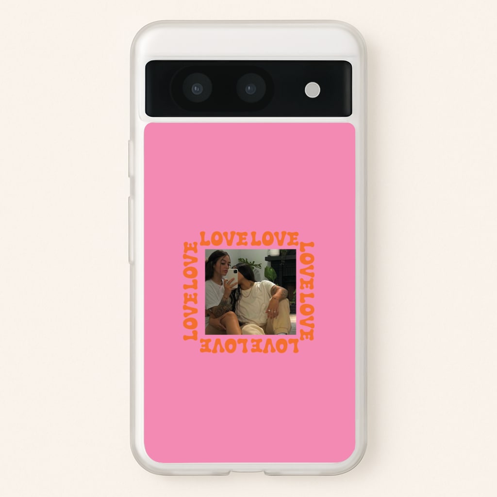 Love, Love, Love - Personalised Couples - Personalised Valentine's Day Phone Case for Google Pixel 8a