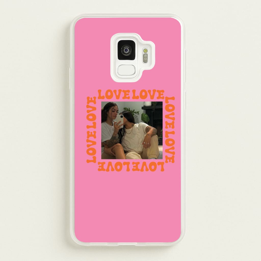 Love, Love, Love - Personalised Couples - Personalised Valentine's Day Phone Case for Galaxy S9