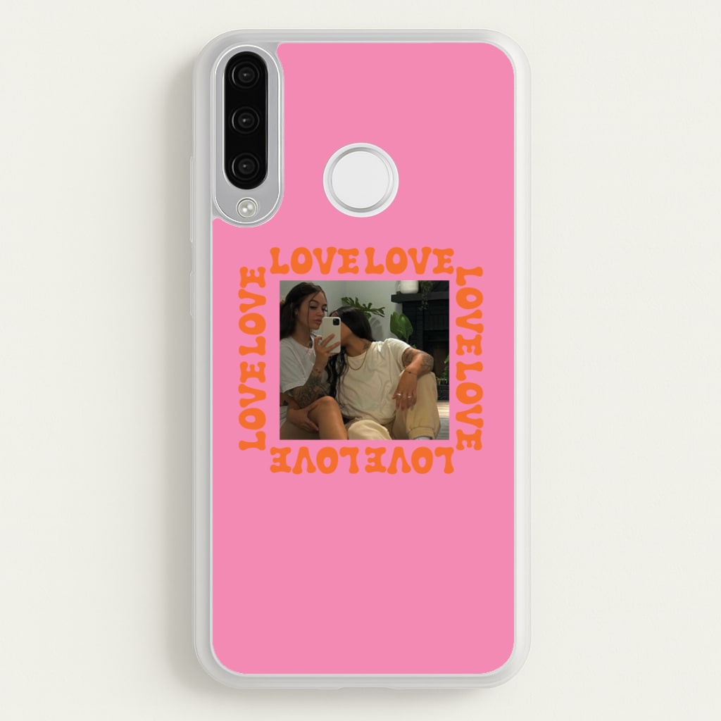 Love, Love, Love - Personalised Couples - Personalised Valentine's Day Phone Case for Huawei P30 Lite