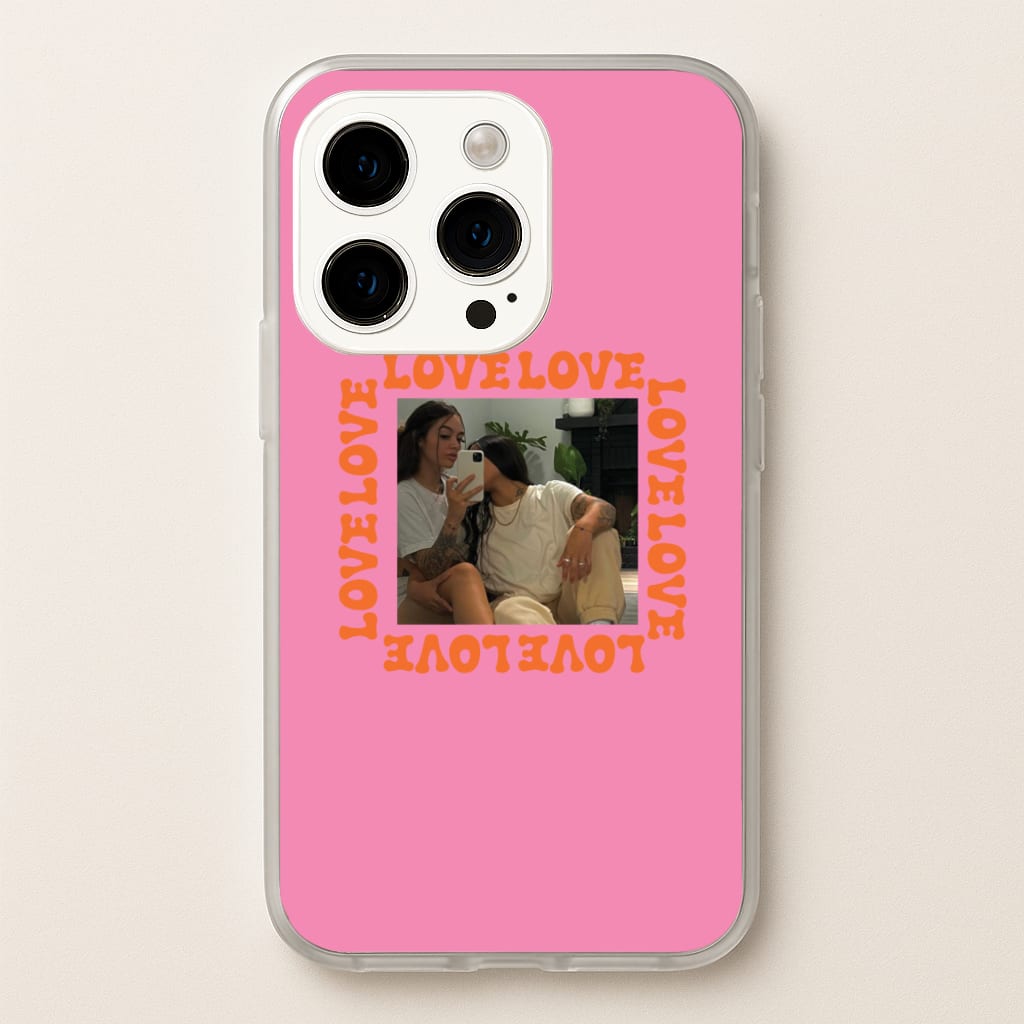 Love, Love, Love - Personalised Couples - Personalised Valentine's Day Phone Case for iPhone 14 Pro Max