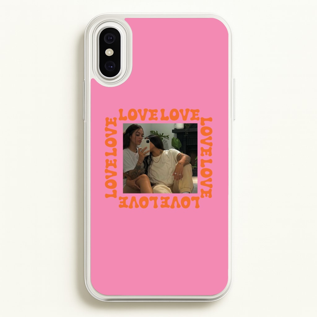 Love, Love, Love - Personalised Couples - Personalised Valentine's Day Phone Case for iPhone XS Max