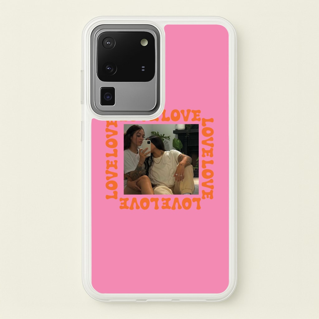 Love, Love, Love - Personalised Couples - Personalised Valentine's Day Phone Case for Galaxy S20 Ultra