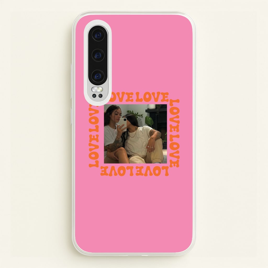 Love, Love, Love - Personalised Couples - Personalised Valentine's Day Phone Case for Huawei P30