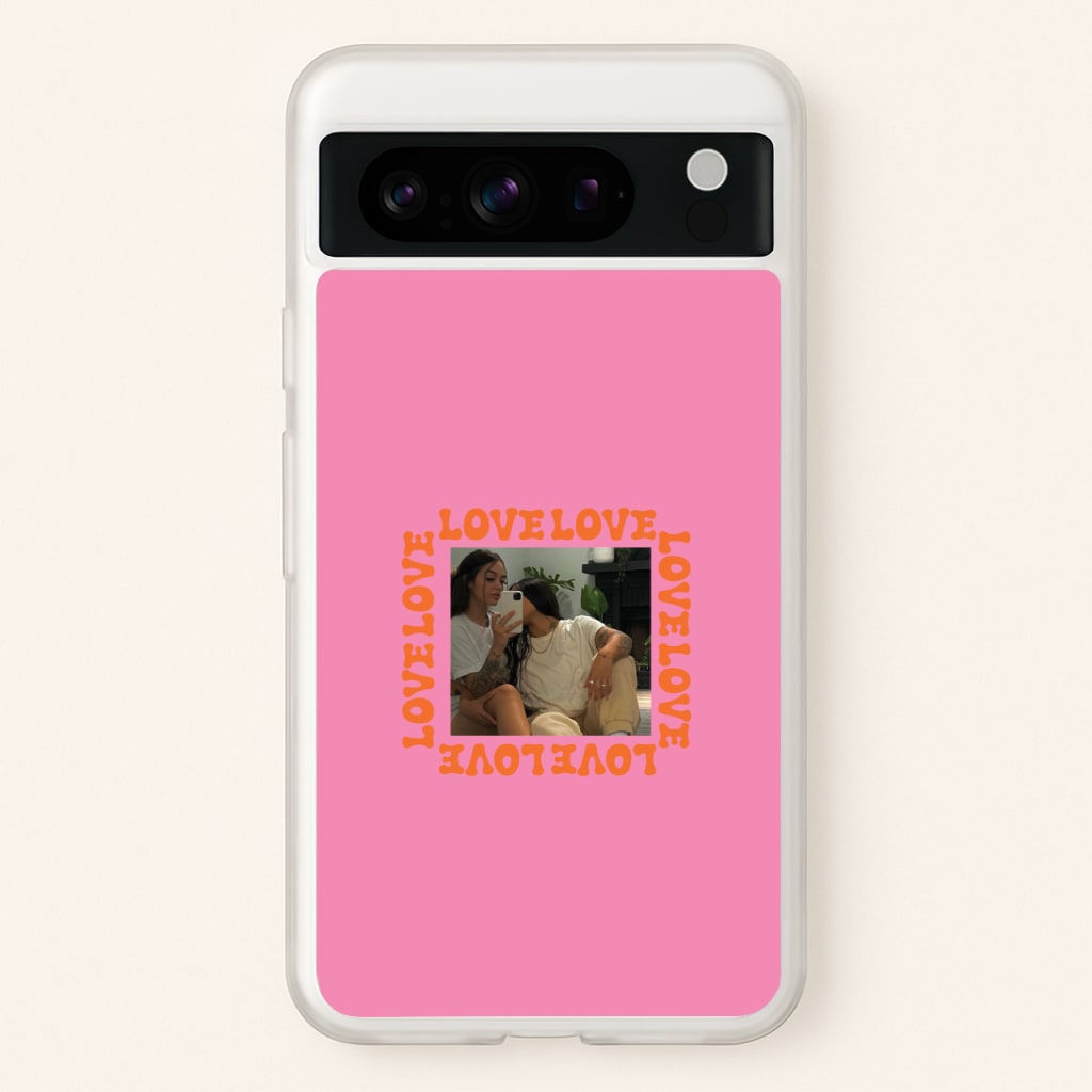 Love, Love, Love - Personalised Couples - Personalised Valentine's Day Phone Case for Google Pixel 8 Pro
