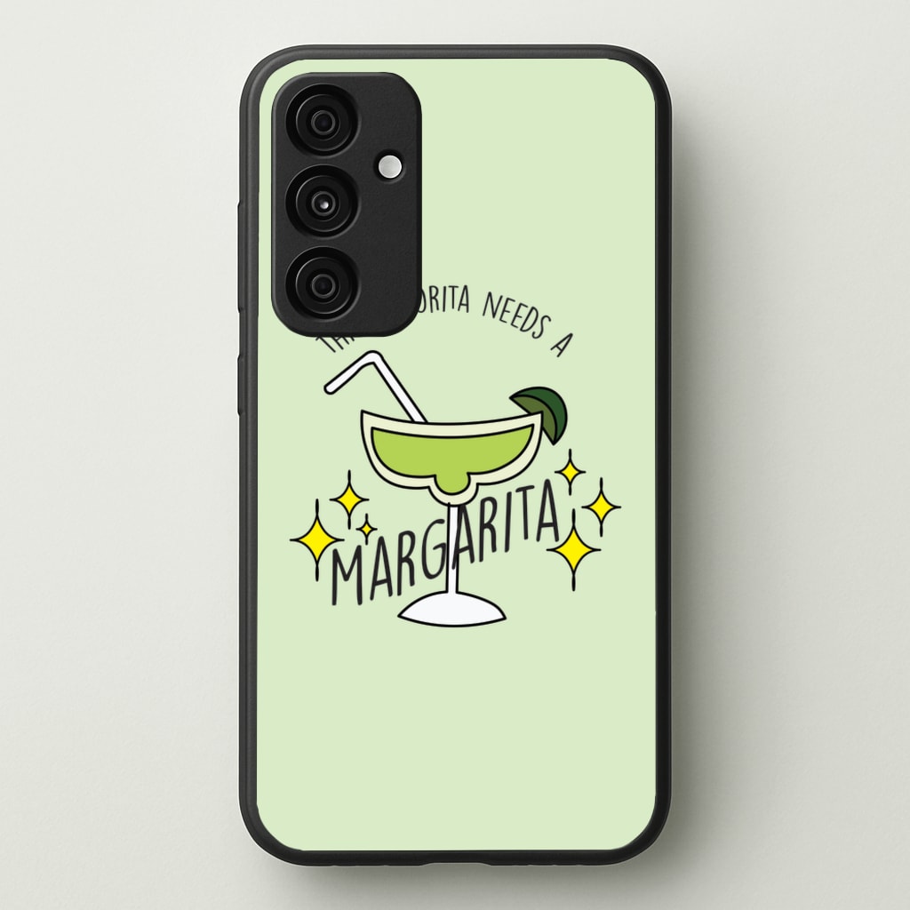 This Senorita Needs A Margarita - Funny Quotes - Funny Quotes Phone Case for Galaxy A55