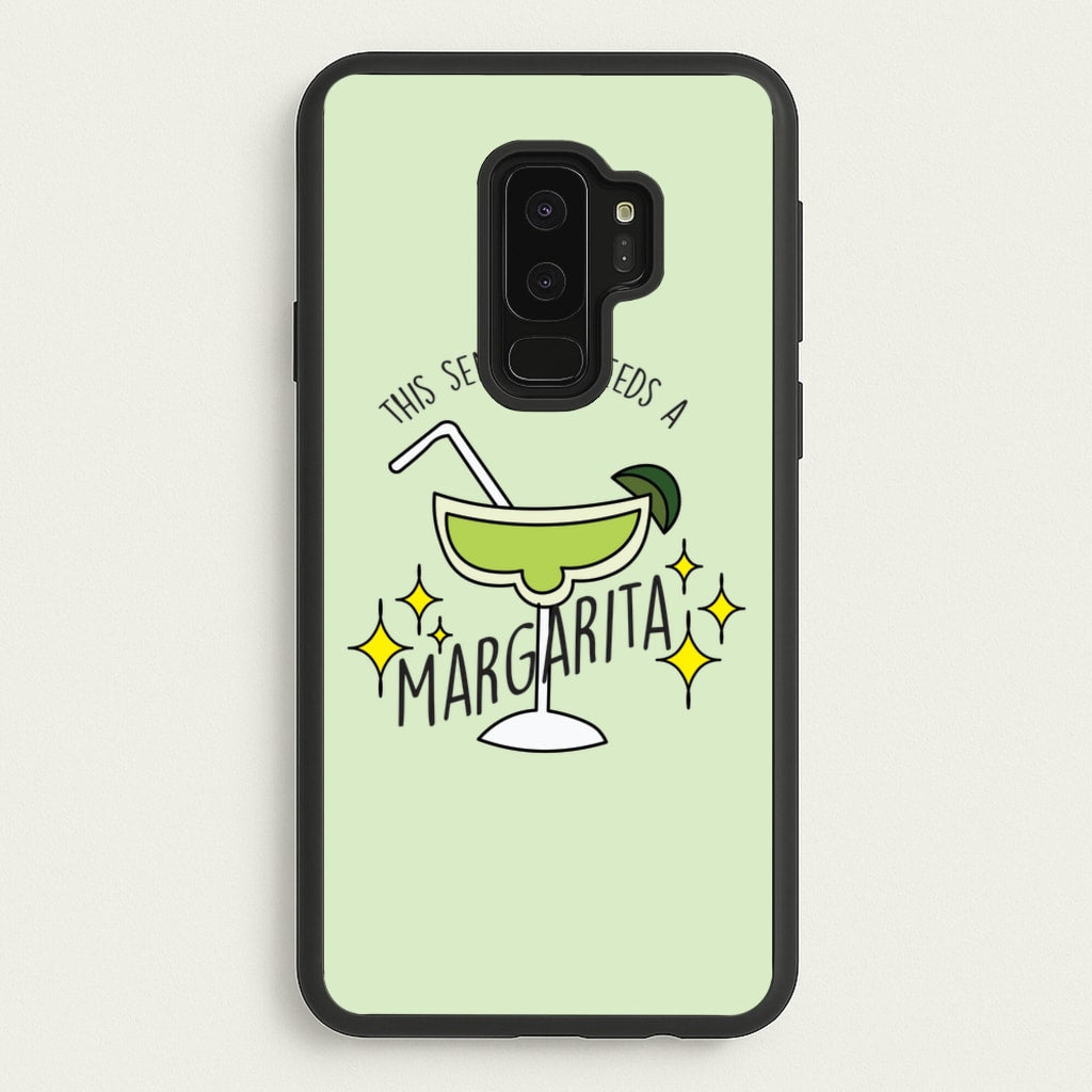 This Senorita Needs A Margarita - Funny Quotes - Funny Quotes Phone Case for Galaxy S9 Plus