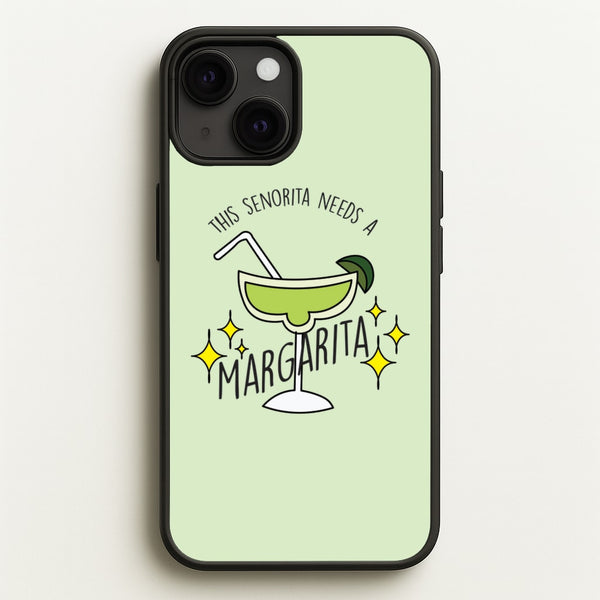 This Senorita Needs A Margarita - Funny Quotes - Funny Quotes Phone Case for iPhone 13 Mini