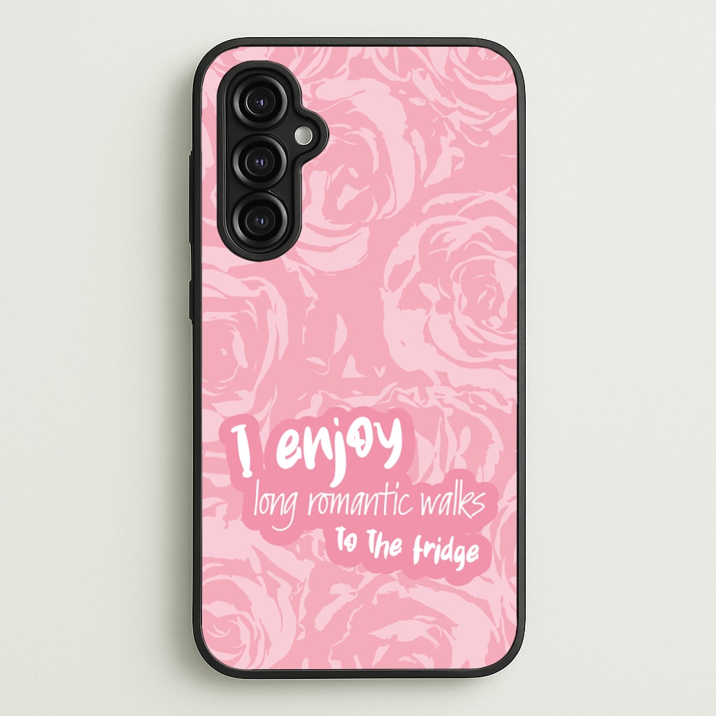 I Enjoy Long Romantic Walks - Funny Quotes - Funny Quotes Phone Case for Galaxy A14
