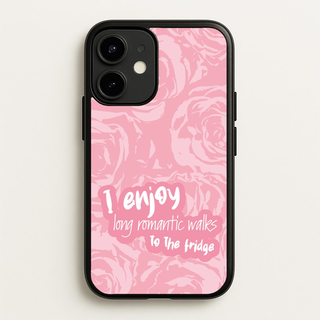 I Enjoy Long Romantic Walks - Funny Quotes - Funny Quotes Phone Case for iPhone 12 / 12 Pro