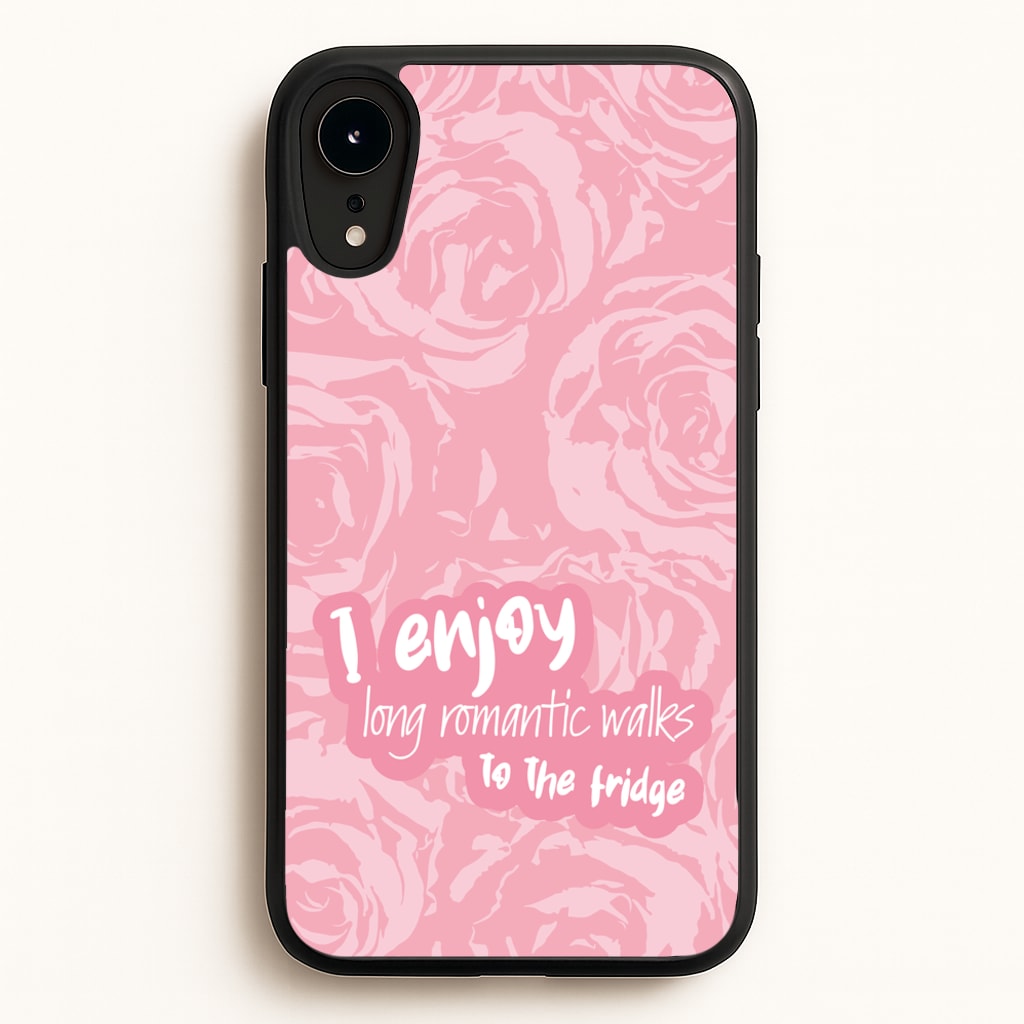 I Enjoy Long Romantic Walks - Funny Quotes - Funny Quotes Phone Case for iPhone XR