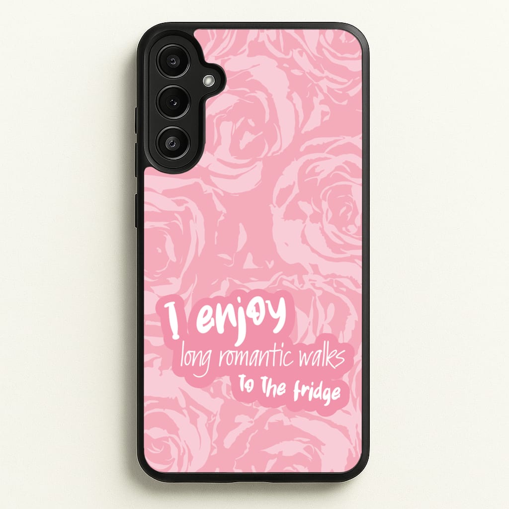 I Enjoy Long Romantic Walks - Funny Quotes - Funny Quotes Phone Case for Galaxy A34