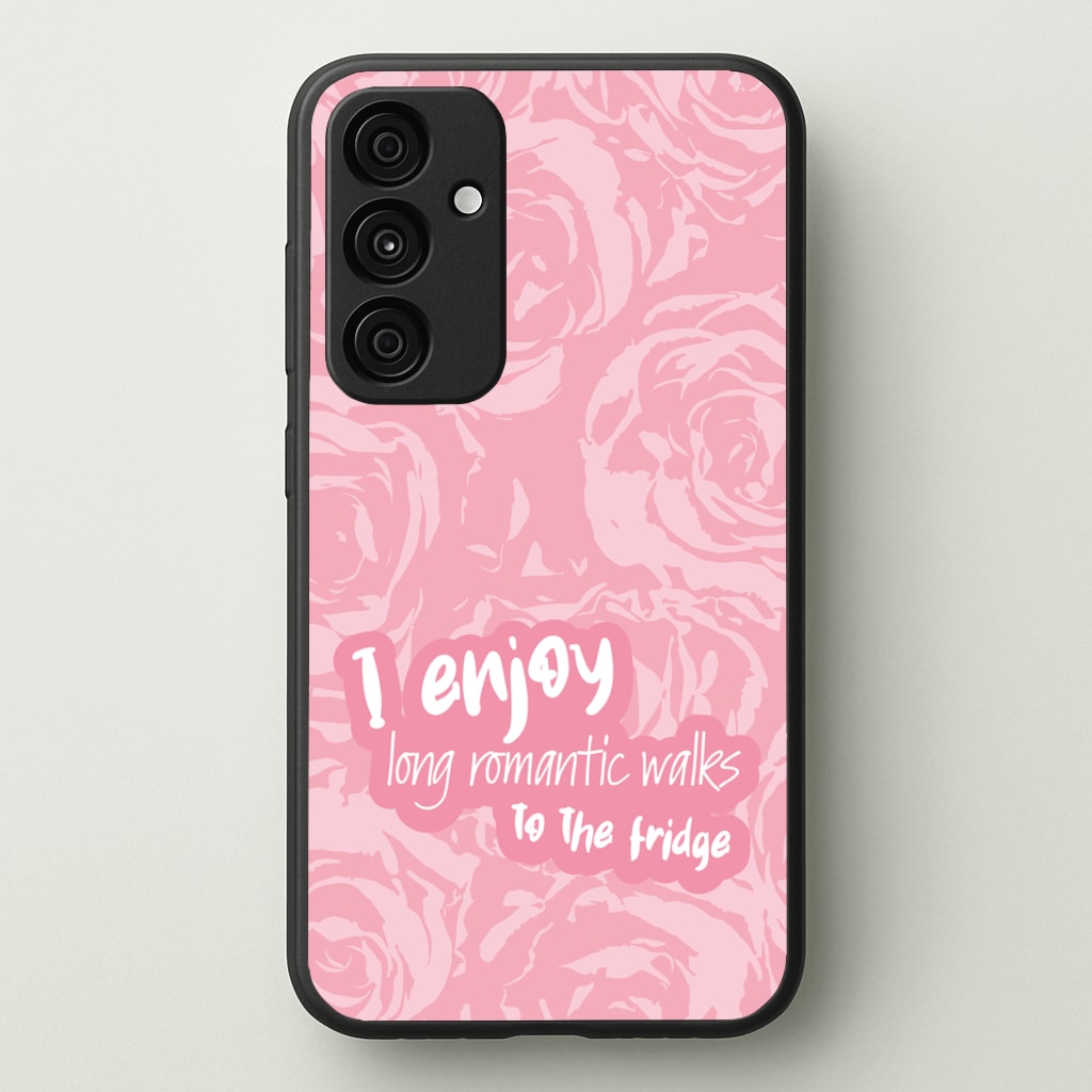 I Enjoy Long Romantic Walks - Funny Quotes - Funny Quotes Phone Case for Galaxy A15