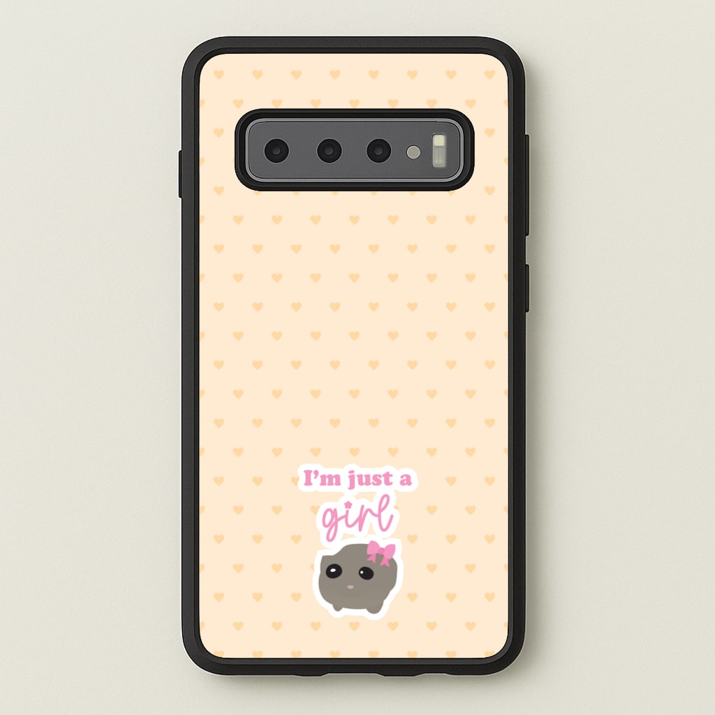 I'm Just A Girl - Quotes Phone Case for Galaxy S10 Plus