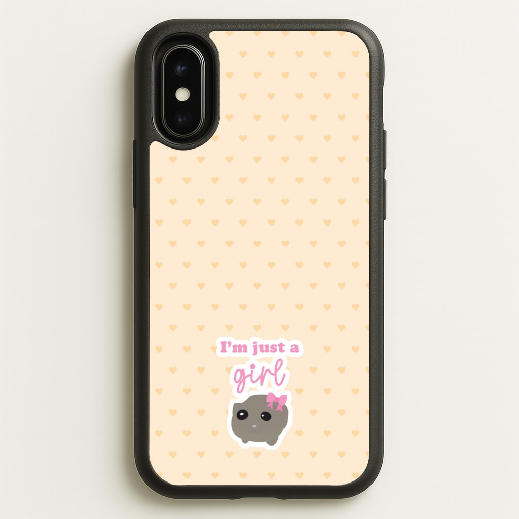 I'm Just A Girl - Quotes Phone Case for iPhone X / XS