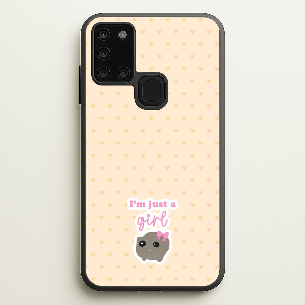 I'm Just A Girl - Quotes Phone Case for Galaxy A21s