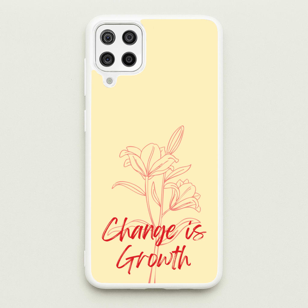Change Is Growth Orchid - Quotes Phone Case for Galaxy A12