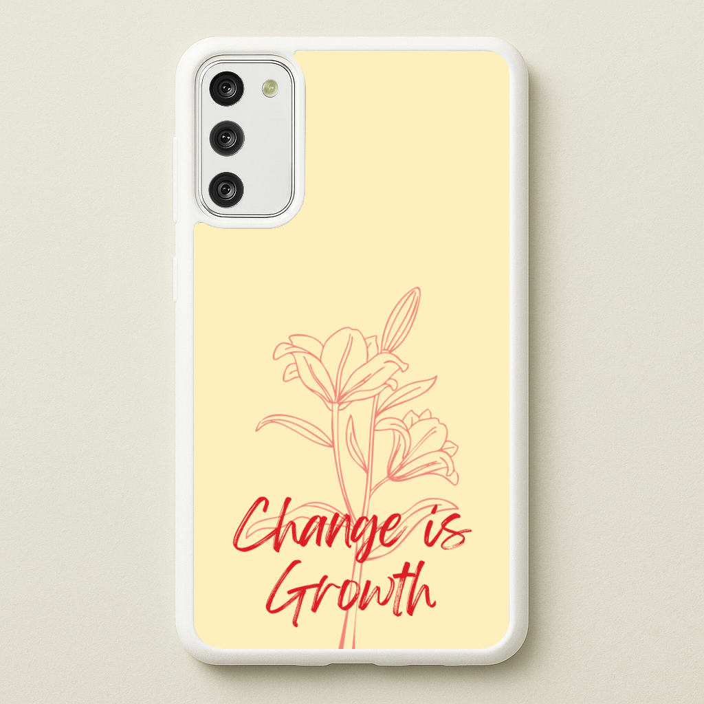 Change Is Growth Orchid - Quotes Phone Case for Galaxy S20
