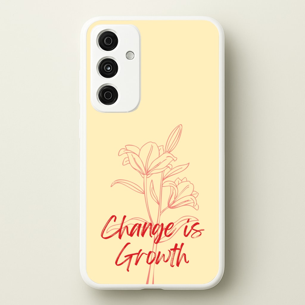 Change Is Growth Orchid - Quotes Phone Case for Galaxy A55