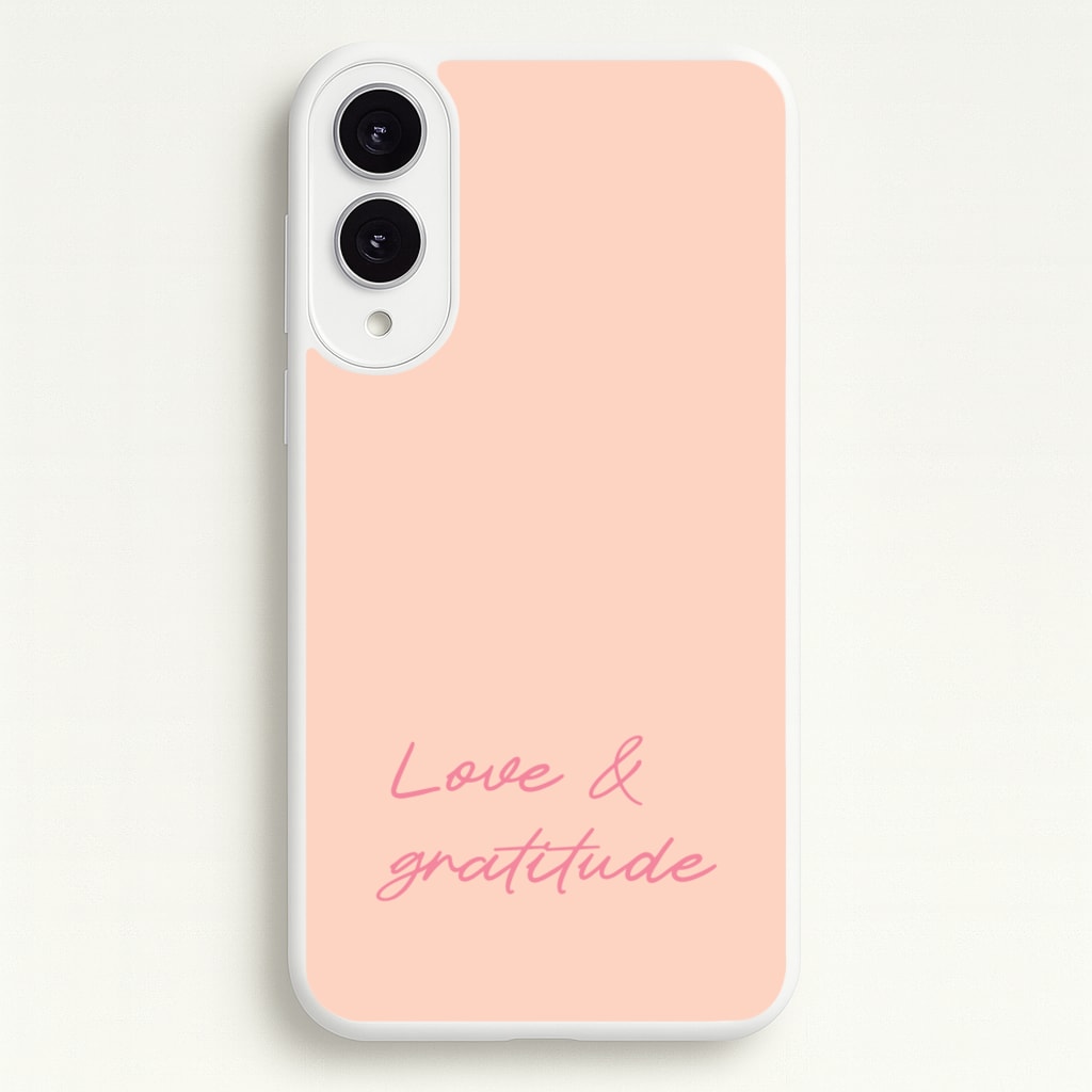 Love And Gratitude - Quotes Phone Case for Galaxy S25 Edge