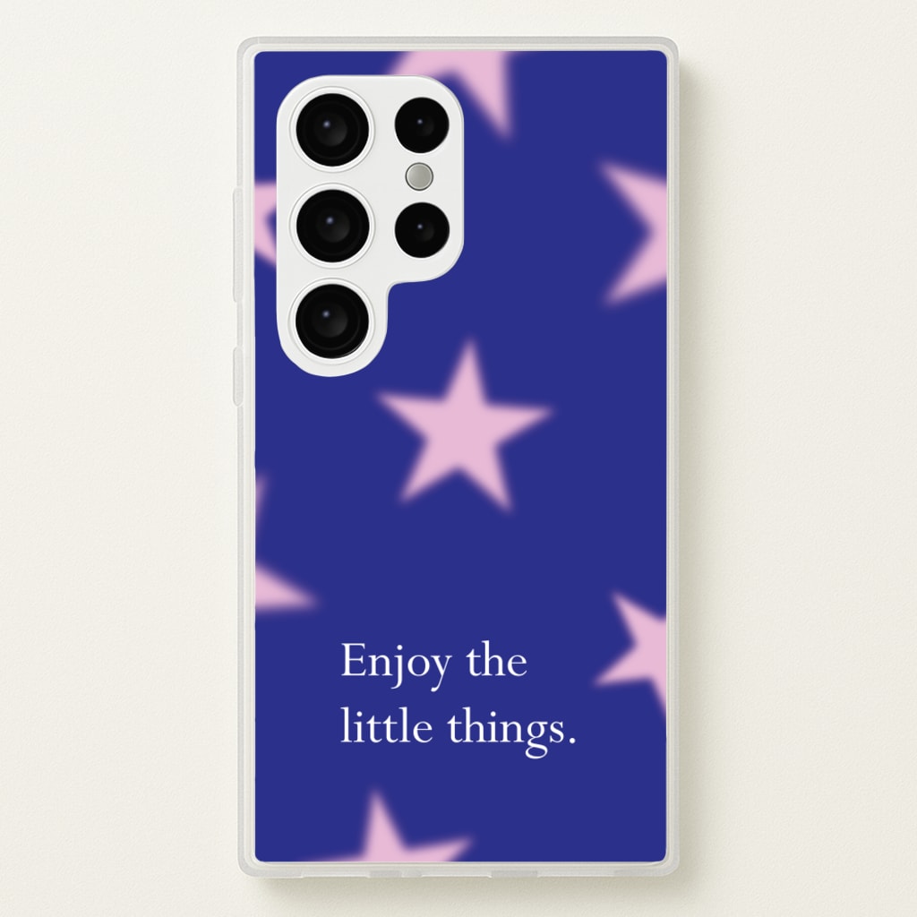 Enjoy The Little Things Dark Purple - Quotes Phone Case for Galaxy S24 Ultra
