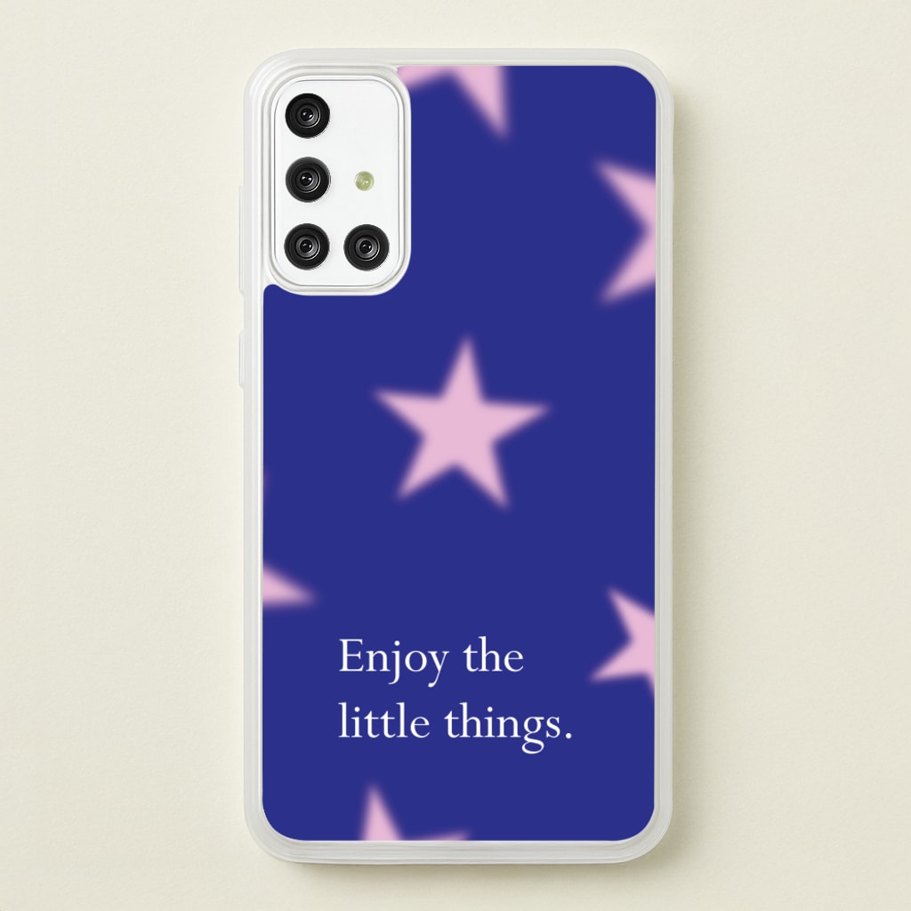 Enjoy The Little Things Dark Purple - Quotes Phone Case for Galaxy A71